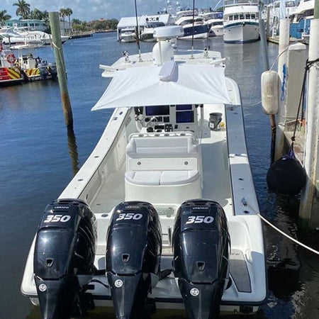 TACO Marine ShadeFin Boat Shade, For Standard Rod Holders, 5 x 6 ft, UPF 50+ — Quality Boat Parts