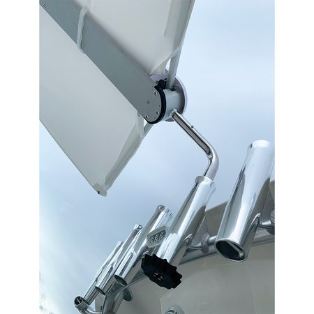 TACO Marine ShadeFin Boat Shade, For Standard Rod Holders, 5 x 6 ft, UPF 50+ — Quality Boat Parts