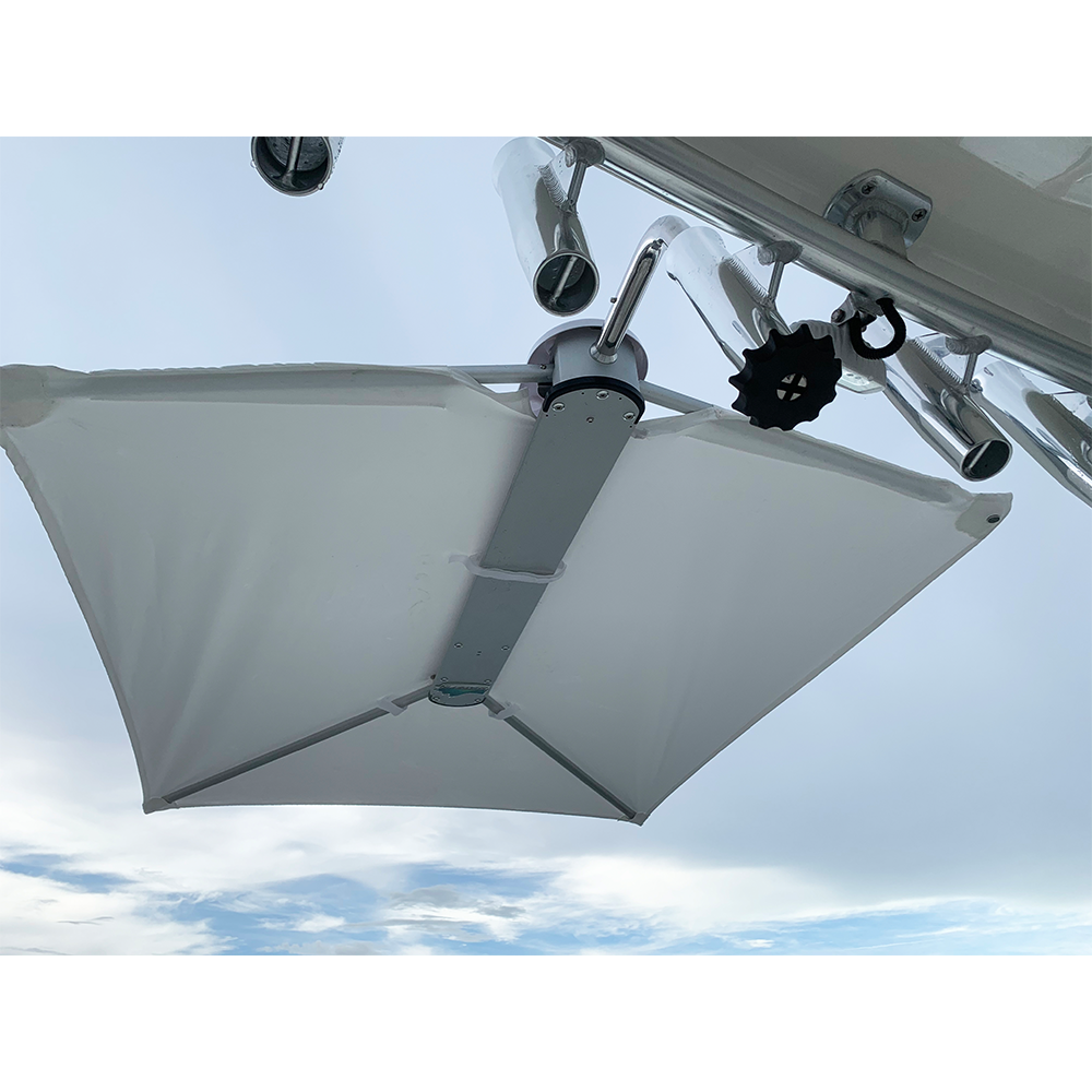 TACO Marine ShadeFin Boat Shade, For Standard Rod Holders, 5 x 6 ft, UPF 50+ — Quality Boat Parts