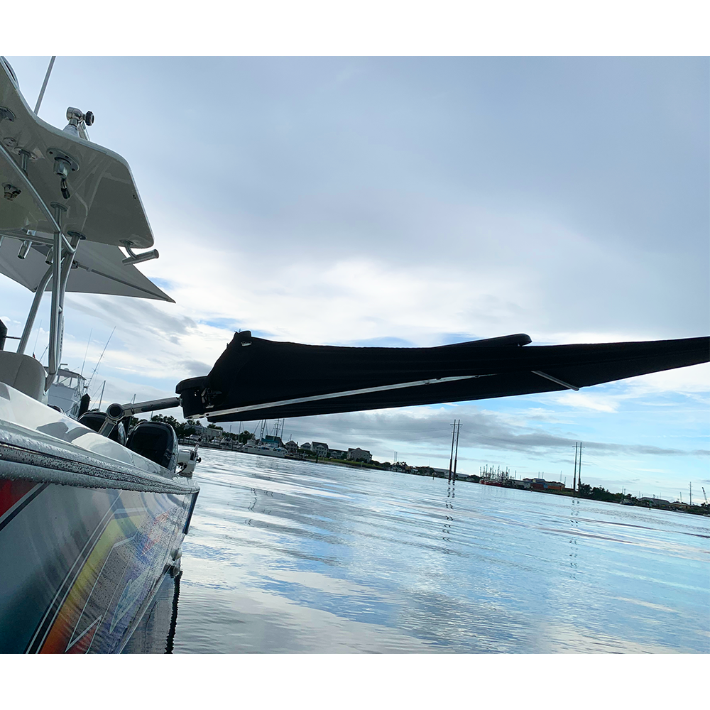 TACO Marine ShadeFin Boat Shade, For Standard Rod Holders, 5 x 6 ft, UPF 50+ — Quality Boat Parts