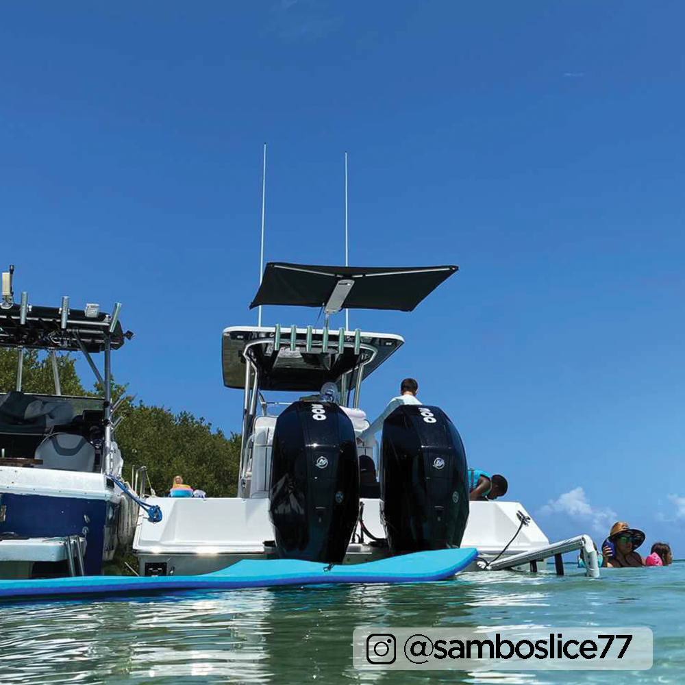 TACO Marine ShadeFin Boat Shade, For Standard Rod Holders, 5 x 6 ft, UPF 50+ — Quality Boat Parts