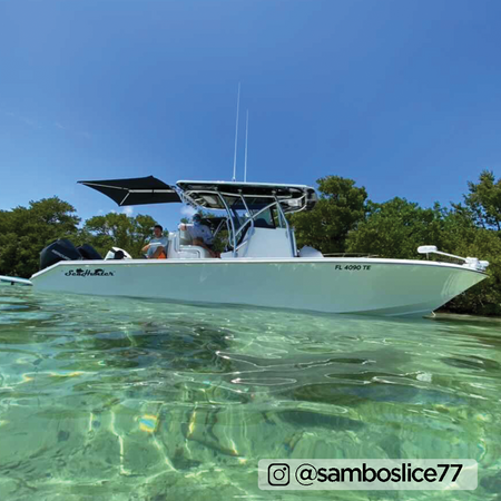 TACO Marine ShadeFin Boat Shade, For Standard Rod Holders, 5 x 6 ft, UPF 50+ — Quality Boat Parts