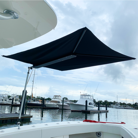 TACO Marine ShadeFin Boat Shade, For Standard Rod Holders, 5 x 6 ft, UPF 50+ — Quality Boat Parts