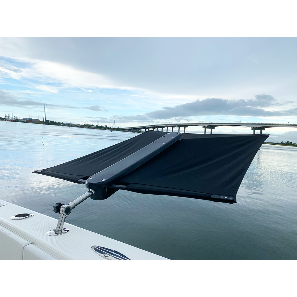 TACO Marine ShadeFin Boat Shade, For Standard Rod Holders, 5 x 6 ft, UPF 50+ — Quality Boat Parts