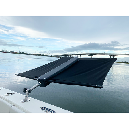 TACO Marine ShadeFin Boat Shade, For Standard Rod Holders, 5 x 6 ft, UPF 50+ — Quality Boat Parts
