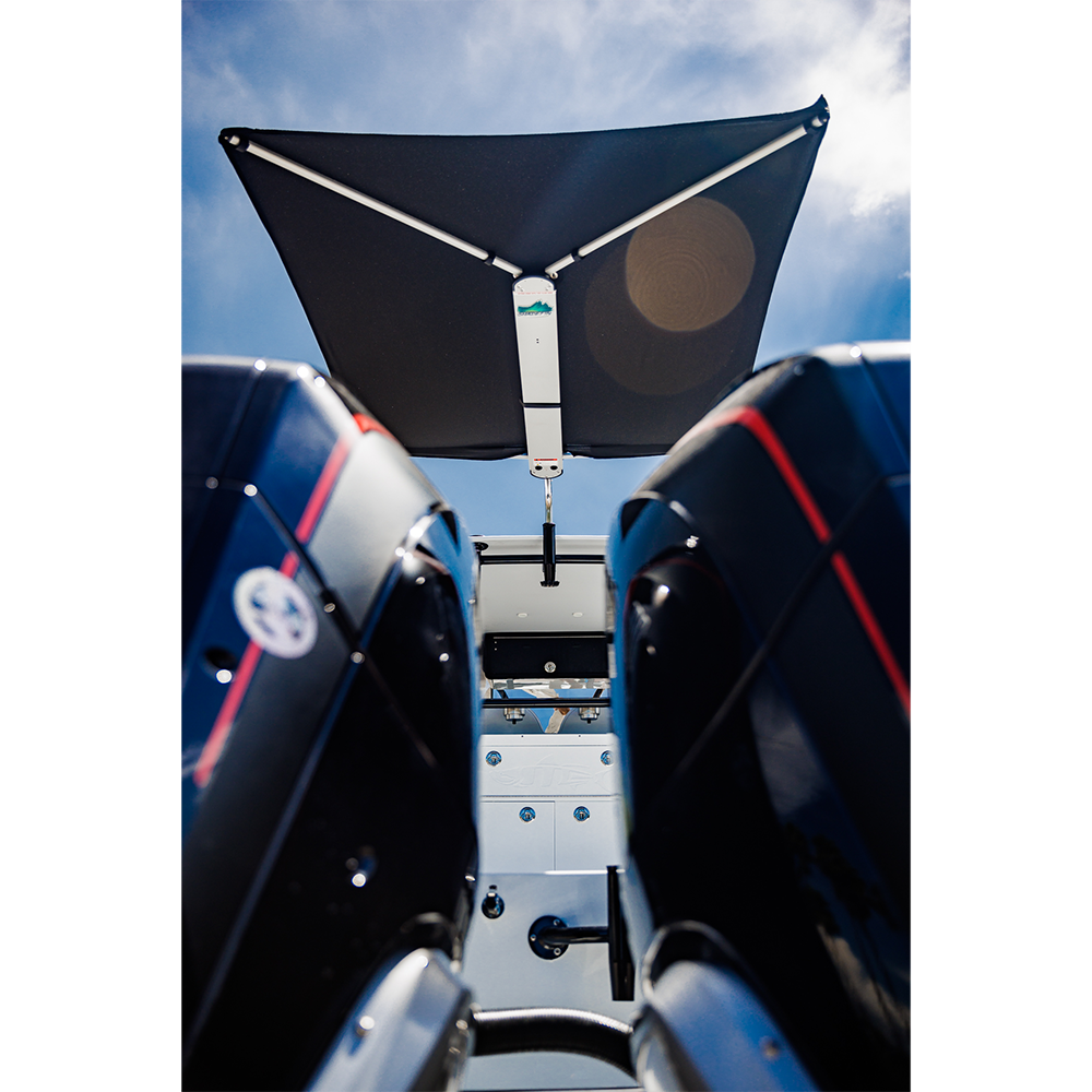 TACO Marine ShadeFin Boat Shade, For Standard Rod Holders, 5 x 6 ft, UPF 50+ — Quality Boat Parts