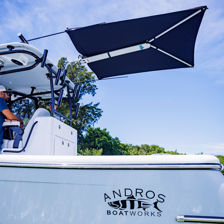 TACO Marine ShadeFin Boat Shade, For Standard Rod Holders, 5 x 6 ft, UPF 50+ — Quality Boat Parts