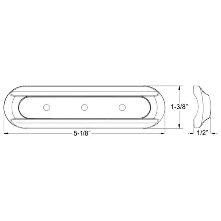 TACO Marine F38-8800 Series 4-LED Flat-Mount Deck Light, 12-24V, IP67, 700 lm, White Light — Quality Boat Parts