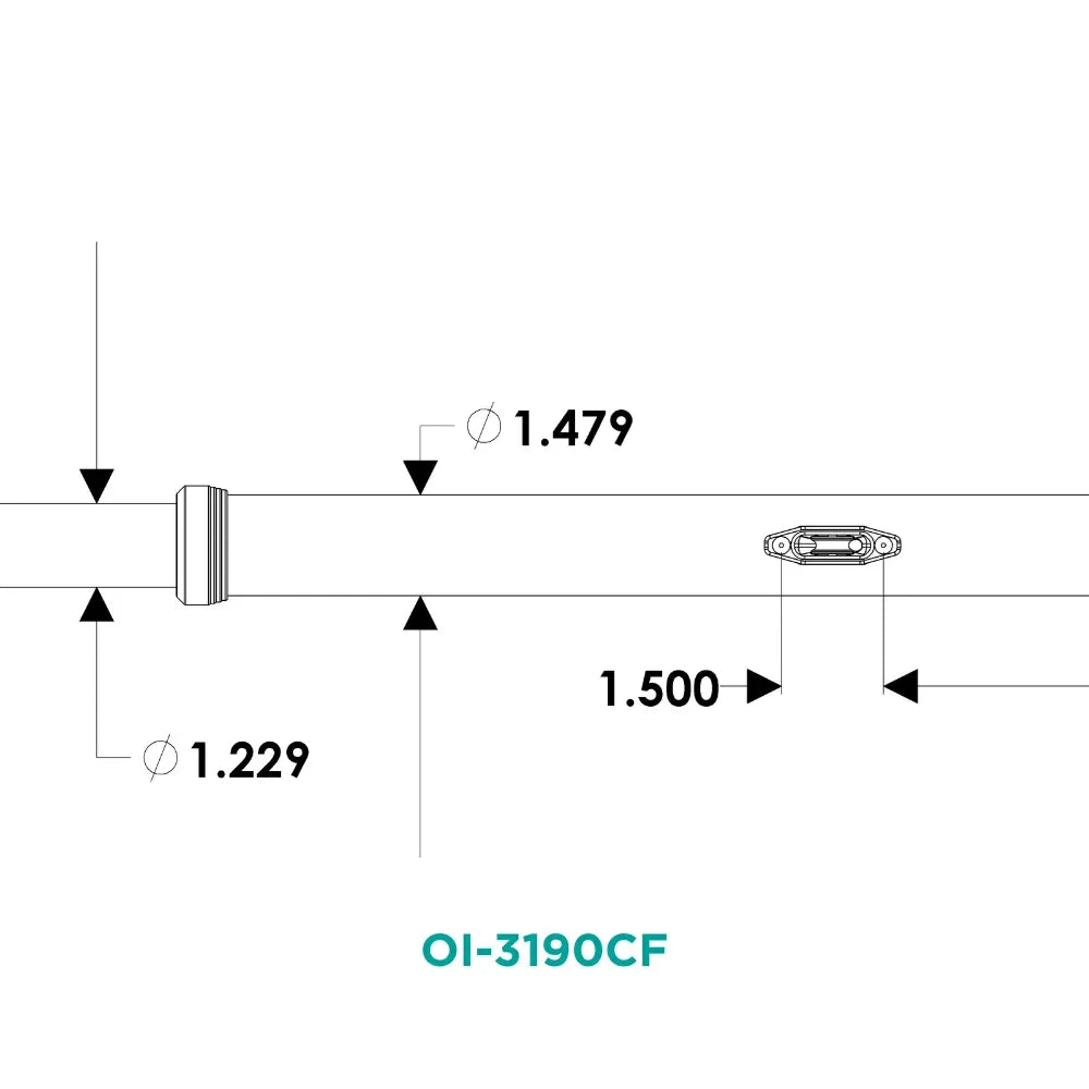 TACO Marine OI Series Open Water Internal & Collapsible Carbon Fiber Outrigger Poles, 3-Section, Twist & Lock, 400 lb Mono Halyard, For 1-1/2 in Mounts — Quality Boat Parts