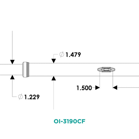 TACO Marine OI Series Open Water Internal & Collapsible Carbon Fiber Outrigger Poles, 3-Section, Twist & Lock, 400 lb Mono Halyard, For 1-1/2 in Mounts — Quality Boat Parts