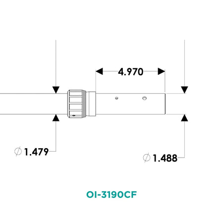 TACO Marine OI Series Open Water Internal & Collapsible Carbon Fiber Outrigger Poles, 3-Section, Twist & Lock, 400 lb Mono Halyard, For 1-1/2 in Mounts — Quality Boat Parts