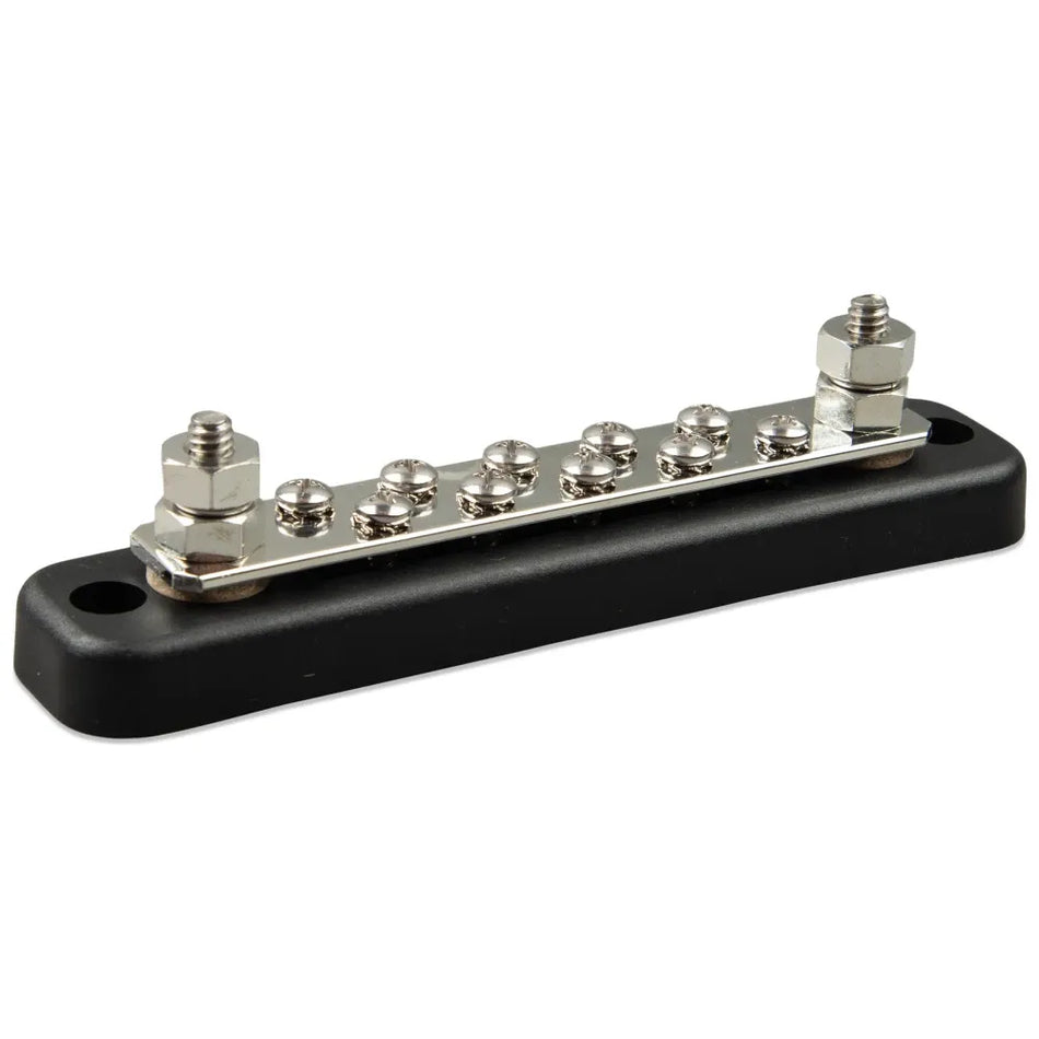 Victron Energy 2P Busbar with Cover, 150A, 70VDC, Tin-Plated Copper Strip — Quality Boat Parts