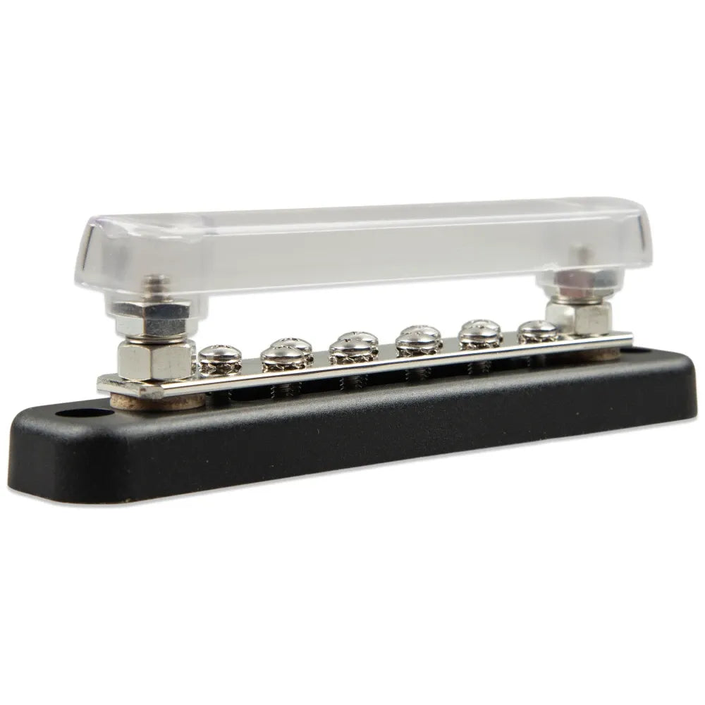 Victron Energy 2P Busbar with Cover, 150A, 70VDC, Tin-Plated Copper Strip — Quality Boat Parts