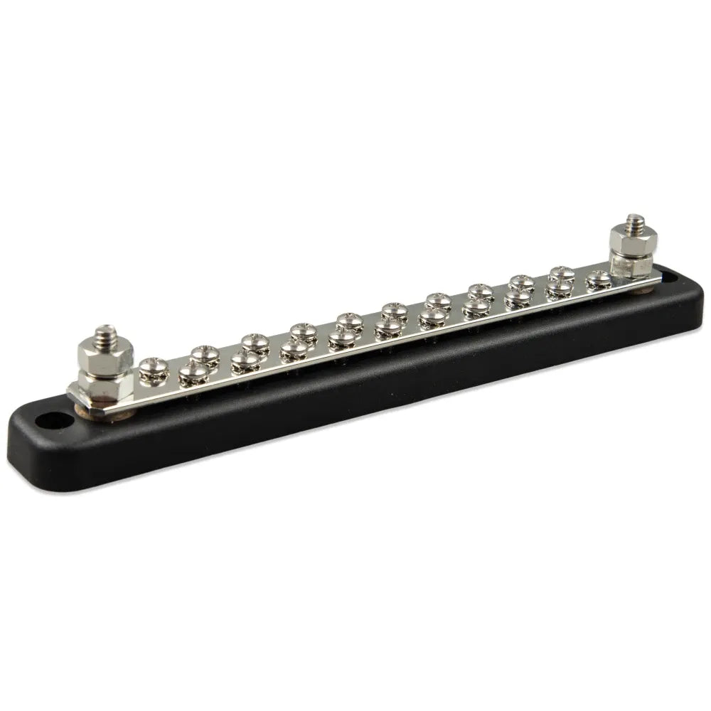 Victron Energy 2P Busbar with Cover, 150A, 70VDC, Tin-Plated Copper Strip — Quality Boat Parts