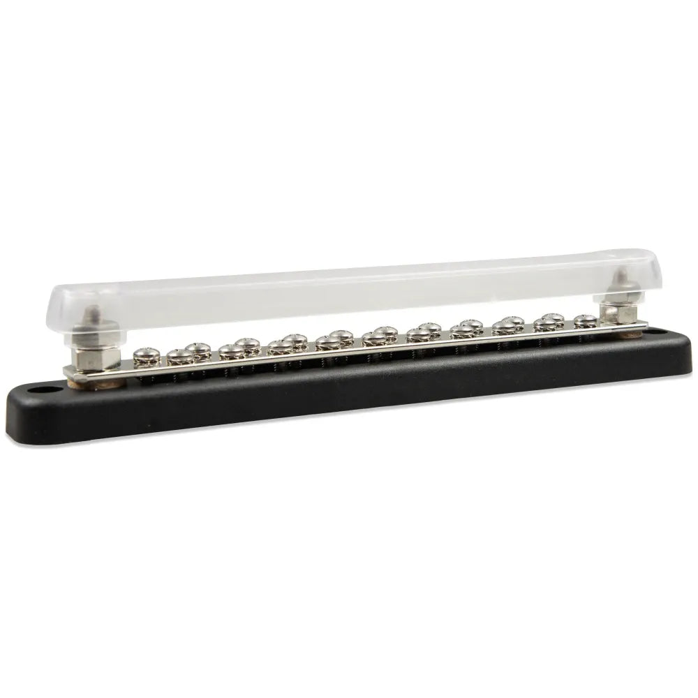 Victron Energy 2P Busbar with Cover, 150A, 70VDC, Tin-Plated Copper Strip — Quality Boat Parts