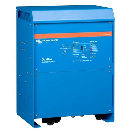 Victron Energy Quattro 12/5000/220-100/100 Inverter Charger, 120V, VE.Bus — Quality Boat Parts