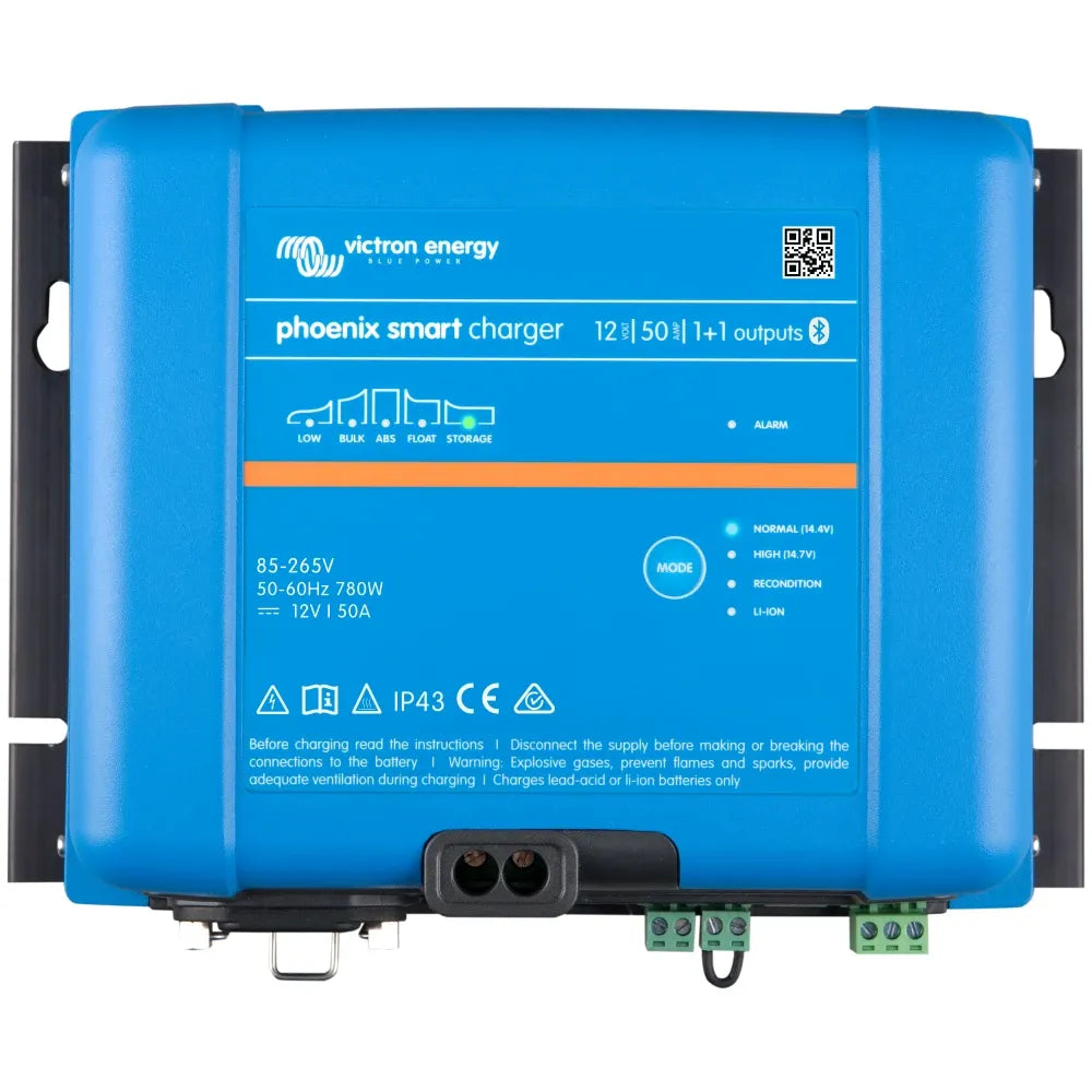 Victron Energy Phoenix Smart IP43 Battery Charger, 1+1 Output, 120-240V AC, Bluetooth — Quality Boat Parts