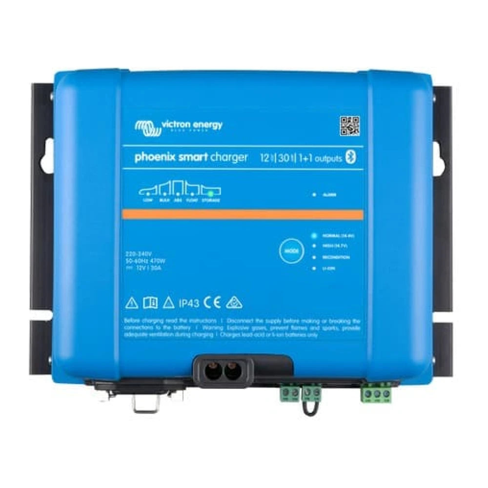 Victron Energy Phoenix Smart IP43 Battery Charger, 1+1 Output, 120-240V AC, Bluetooth — Quality Boat Parts