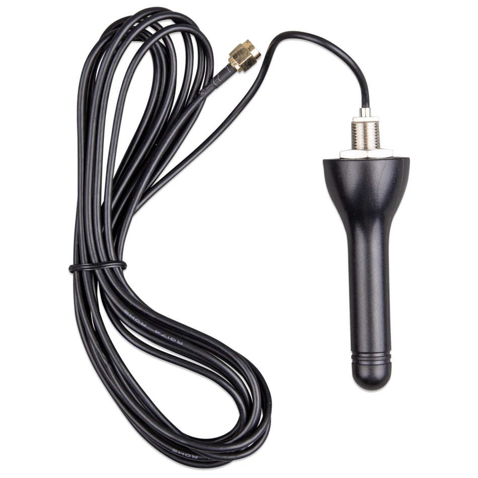 Victron Energy Outdoor GSM Antenna, For GX LTE 4G, Screw Mount, 3.0 m RG-316 Cable, SMA Male — Quality Boat Parts