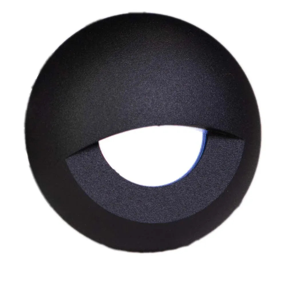 Plash Gravity Surface Mounted LED Deck Light, 6000K Cool White Light, Black Machined Aluminum Housing, 105 Lumens, 1.2W, IP67, 120 Degree Beam — Quality Boat Parts