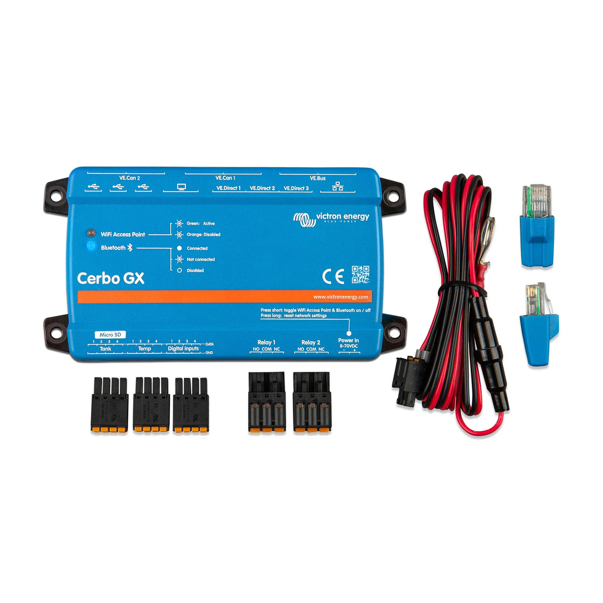 Victron Energy Cerbo GX MK2 Communication Centre, 8-70V DC, Dual VE.Can, 3 USB Host Ports — Quality Boat Parts