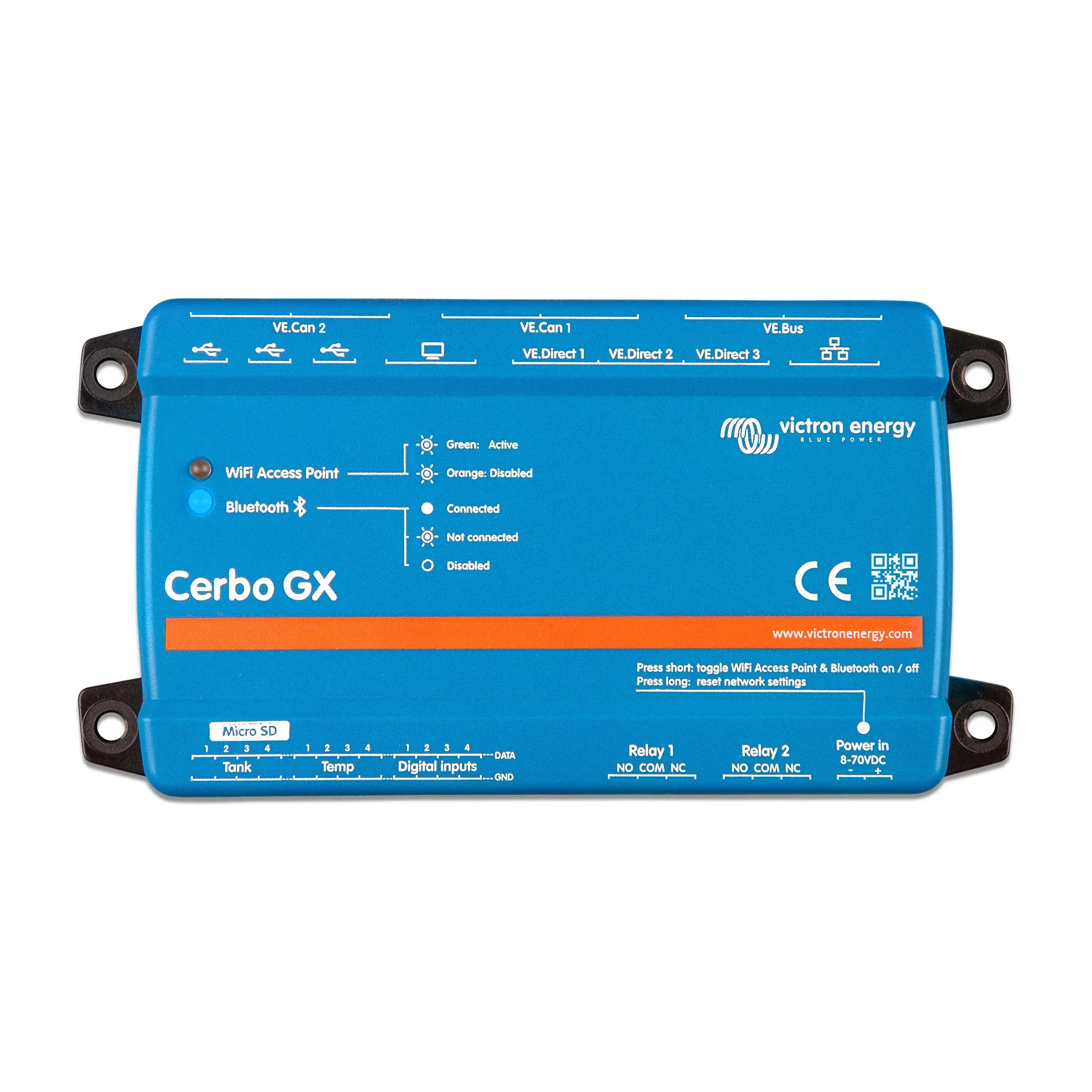 Victron Energy Cerbo GX MK2 Communication Centre, 8-70V DC, Dual VE.Can, 3 USB Host Ports — Quality Boat Parts