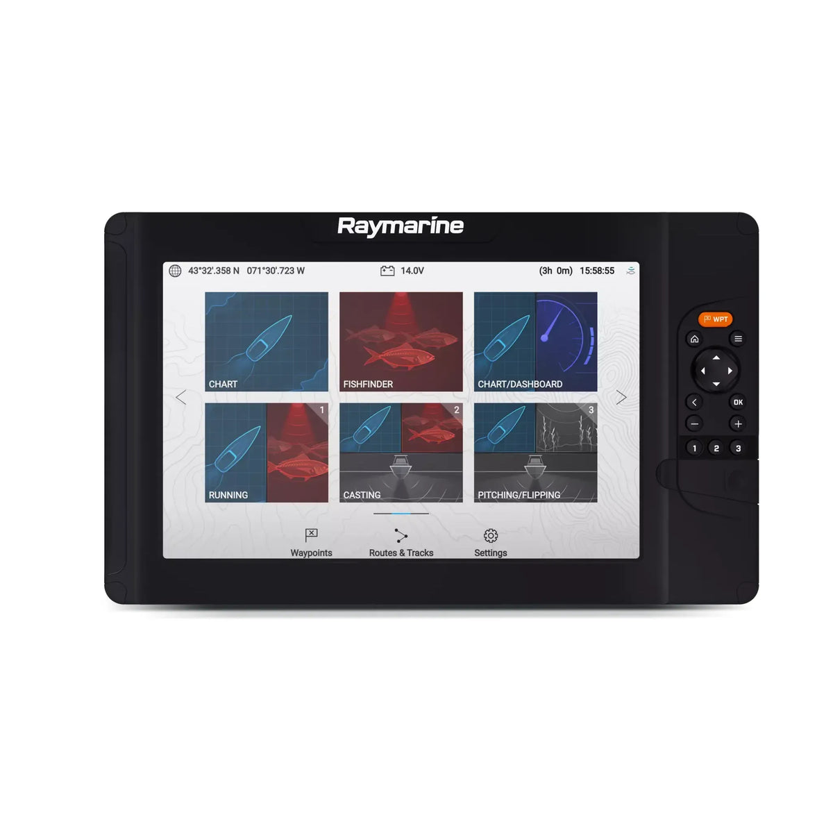 Raymarine Element 12 HV Fish Finder Chartplotter, HV-100 Transom Transducer, No Chart — Quality Boat Parts
