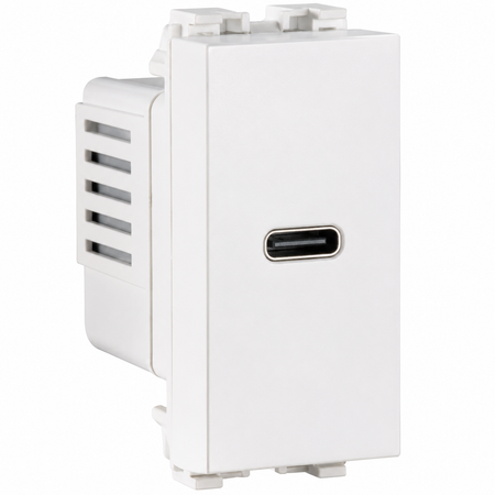 Vimar ARKÉ Series USB-C Charging Port, 12/24VDC to 5VDC Converter, White Finish — Quality Boat Parts