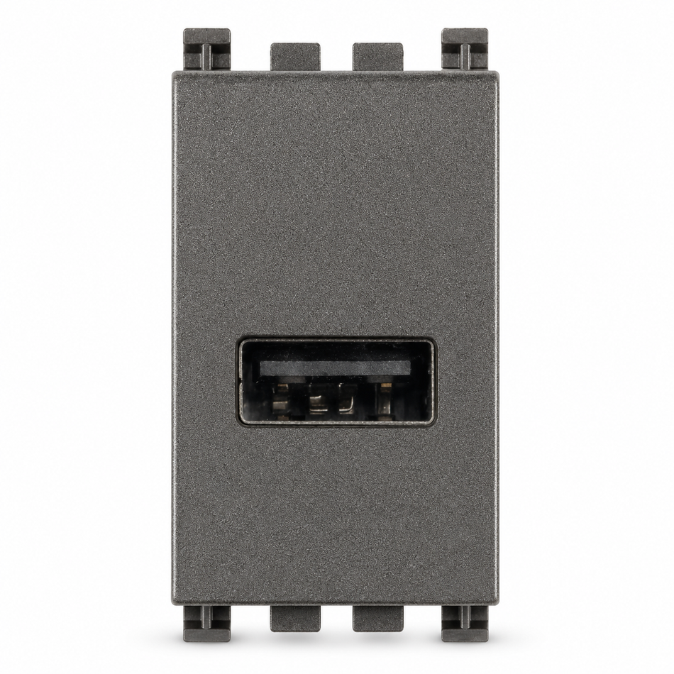 Vimar ARKÉ Series USB-A Connector, 10-32VDC to 5VDC, Grey Housing — Quality Boat Parts