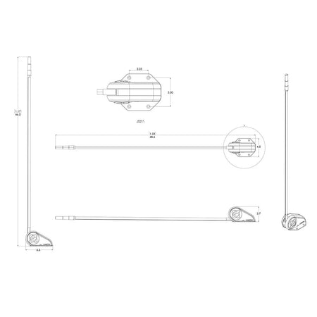 Lumitec Contour Masthead/Anchor Combo Light, 39 in, 10-30V, IP67, 3NM — Quality Boat Parts