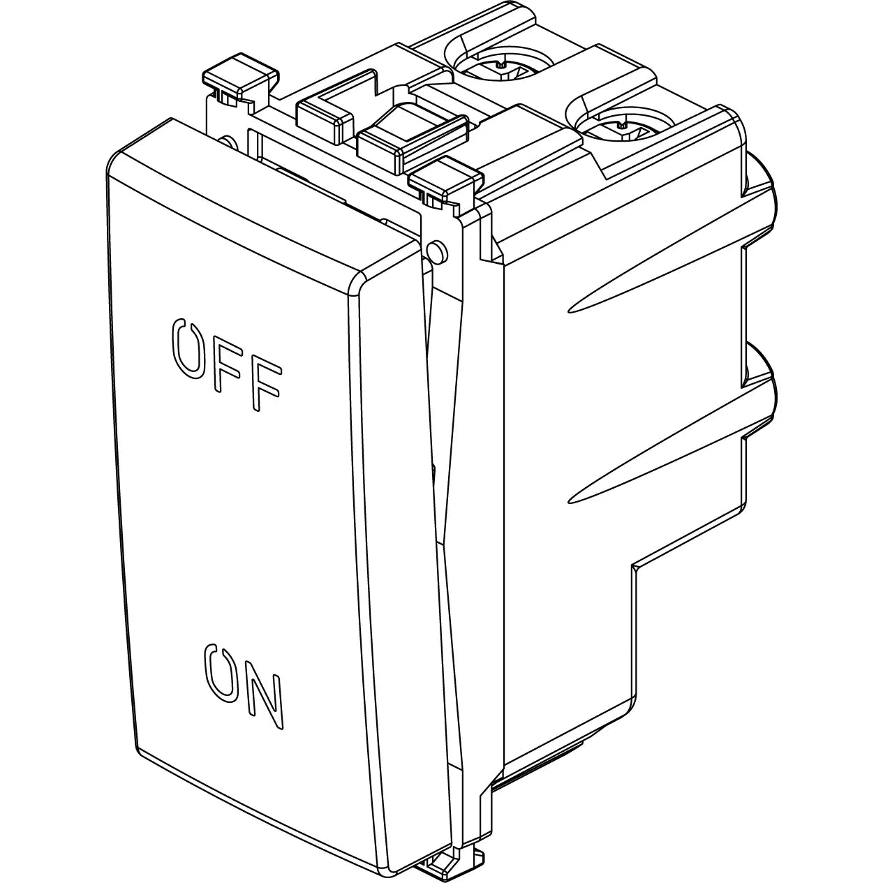 Vimar ARKÉ Series 2P 20AX 1-Way Switch, 250V, Lightable — Quality Boat Parts