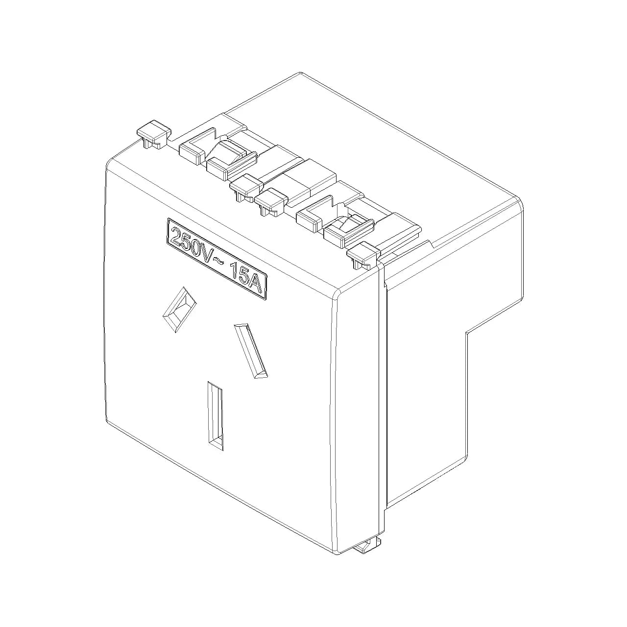 Vimar ARKÉ Series Australian SICURY Socket Outlet, 2P+E, 15A 250V, 2 Modules — Quality Boat Parts